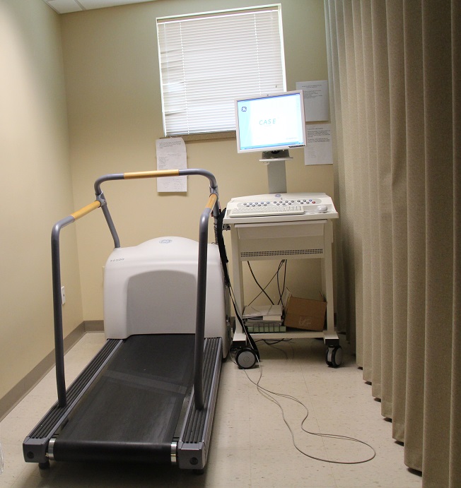 Treadmill inside Zepick Cardiology where you would get a stress test done to check for coronary heart disease