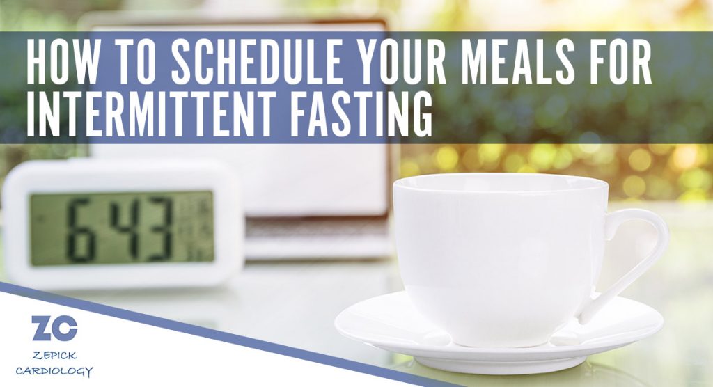 coffee cup with clock - How to schedule your meals for intermittent fasting